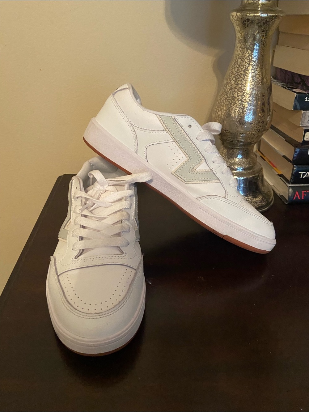 Vans White Low-Top Skate Sneakers with Gum Outsole